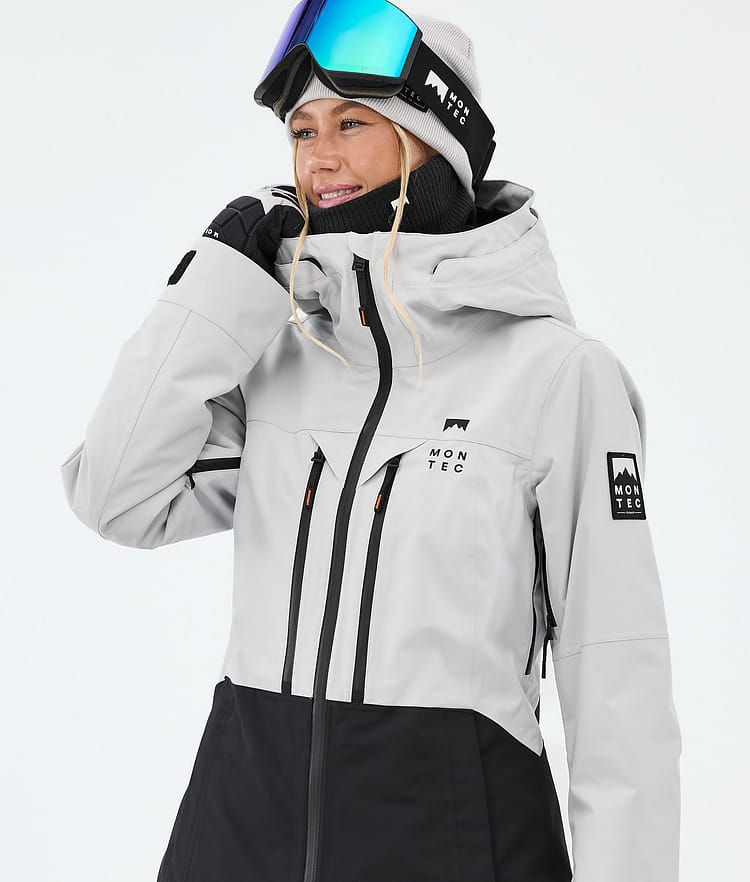 Montec Moss W Snowboardjakke Dame Light Grey/Black Renewed, Bilde 4 av 9