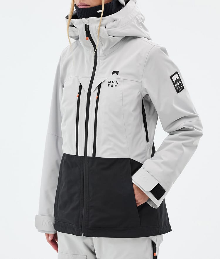 Montec Moss W Snowboardjakke Dame Light Grey/Black Renewed, Bilde 8 av 10