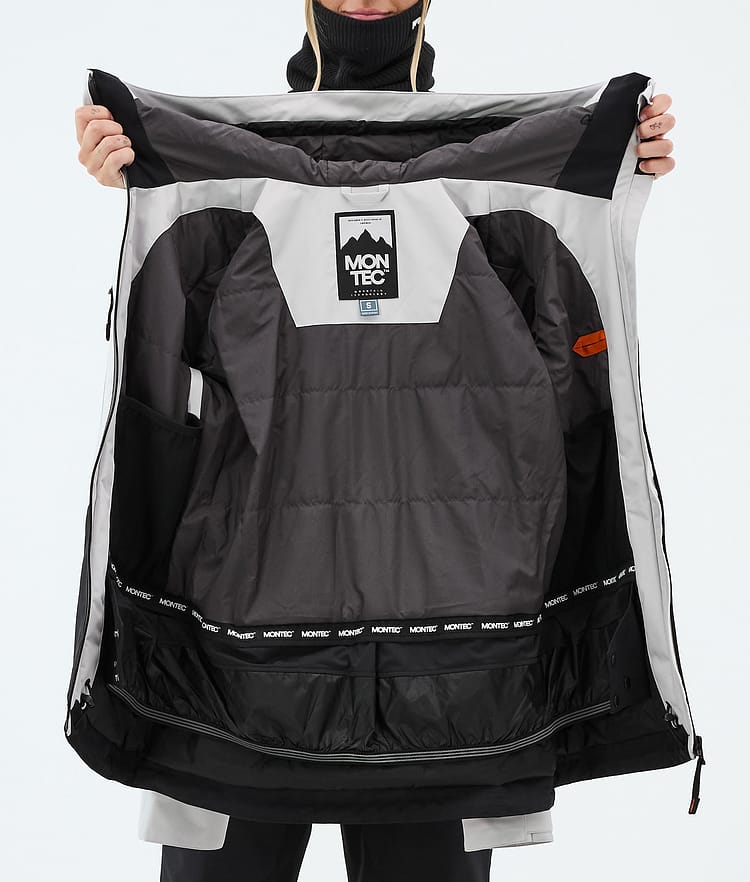 Montec Moss W Snowboardjakke Dame Light Grey/Black Renewed, Bilde 9 av 9