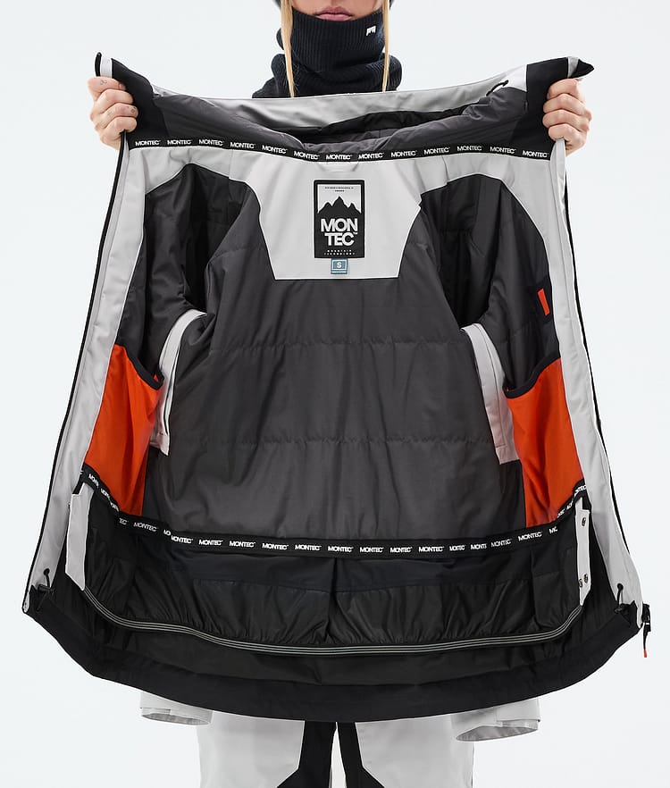 Montec Moss W Snowboardjakke Dame Light Grey/Black Renewed, Bilde 10 av 10