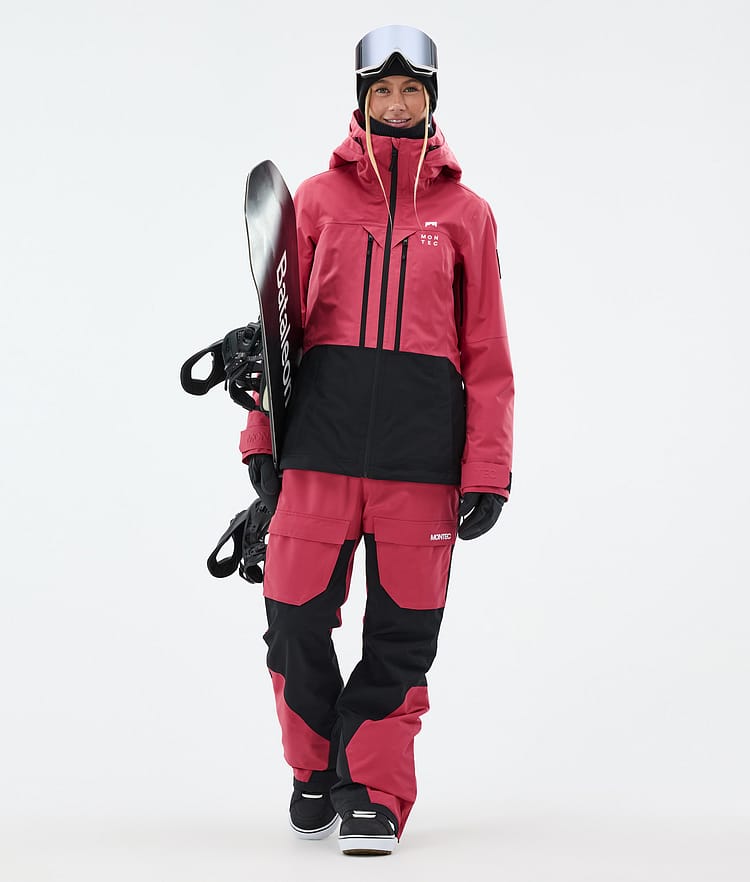 Montec Moss W Snowboardjakke Dame Light Red/Black Renewed, Bilde 3 av 10