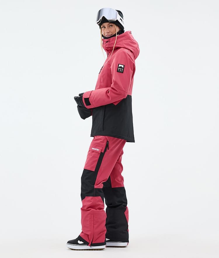 Montec Moss W Snowboardjakke Dame Light Red/Black Renewed, Bilde 4 av 10