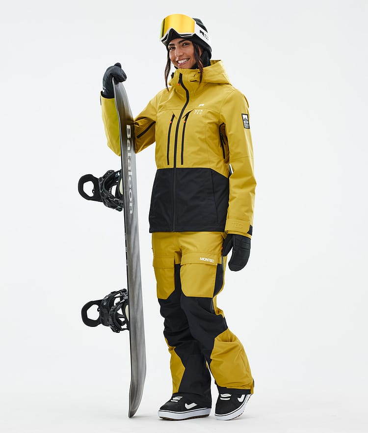 Montec Moss W Snowboardjakke Dame Yellow/Black Renewed, Bilde 3 av 10