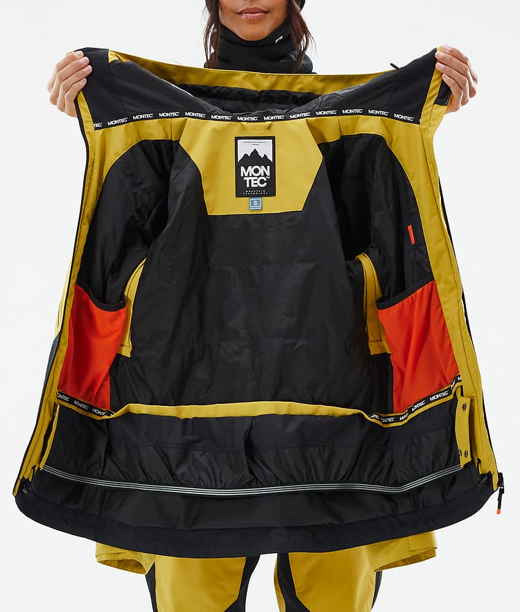 Montec Moss W Snowboardjakke Dame Yellow/Black Renewed, Bilde 10 av 10