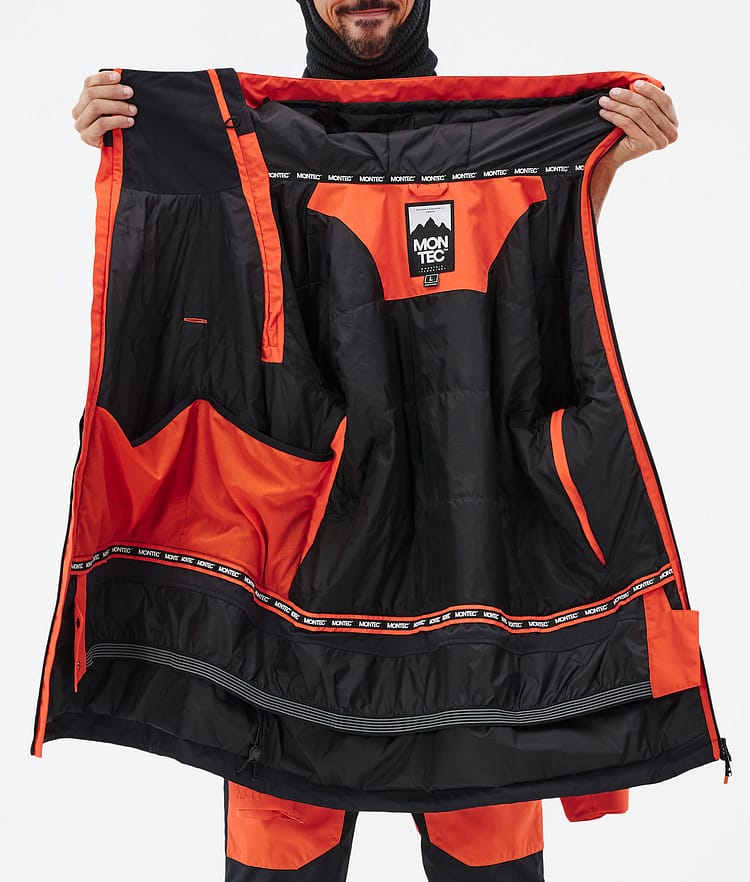 Montec Doom Snowboardjakke Herre Orange/Black Renewed, Bilde 11 av 11