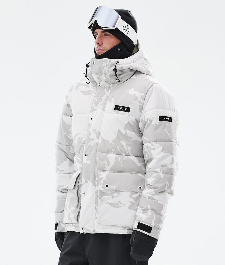 Dope Puffer Full Zip 24 Snowboardjakke Herre Grey Camo, Bilde 1 av 9