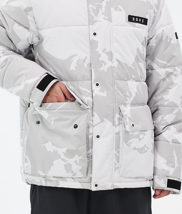 Dope Puffer Full Zip 24 Skijakke Herre Grey Camo, Bilde 8 av 9