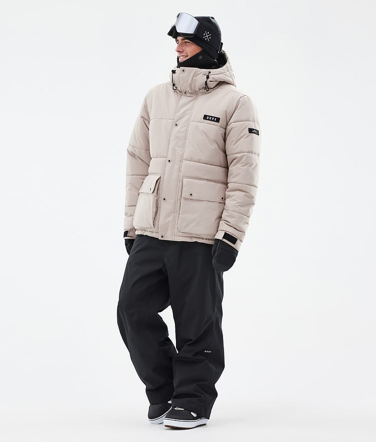 Dope Puffer Full Zip Snowboardjakke Herre Sand Renewed, Bilde 2 av 9