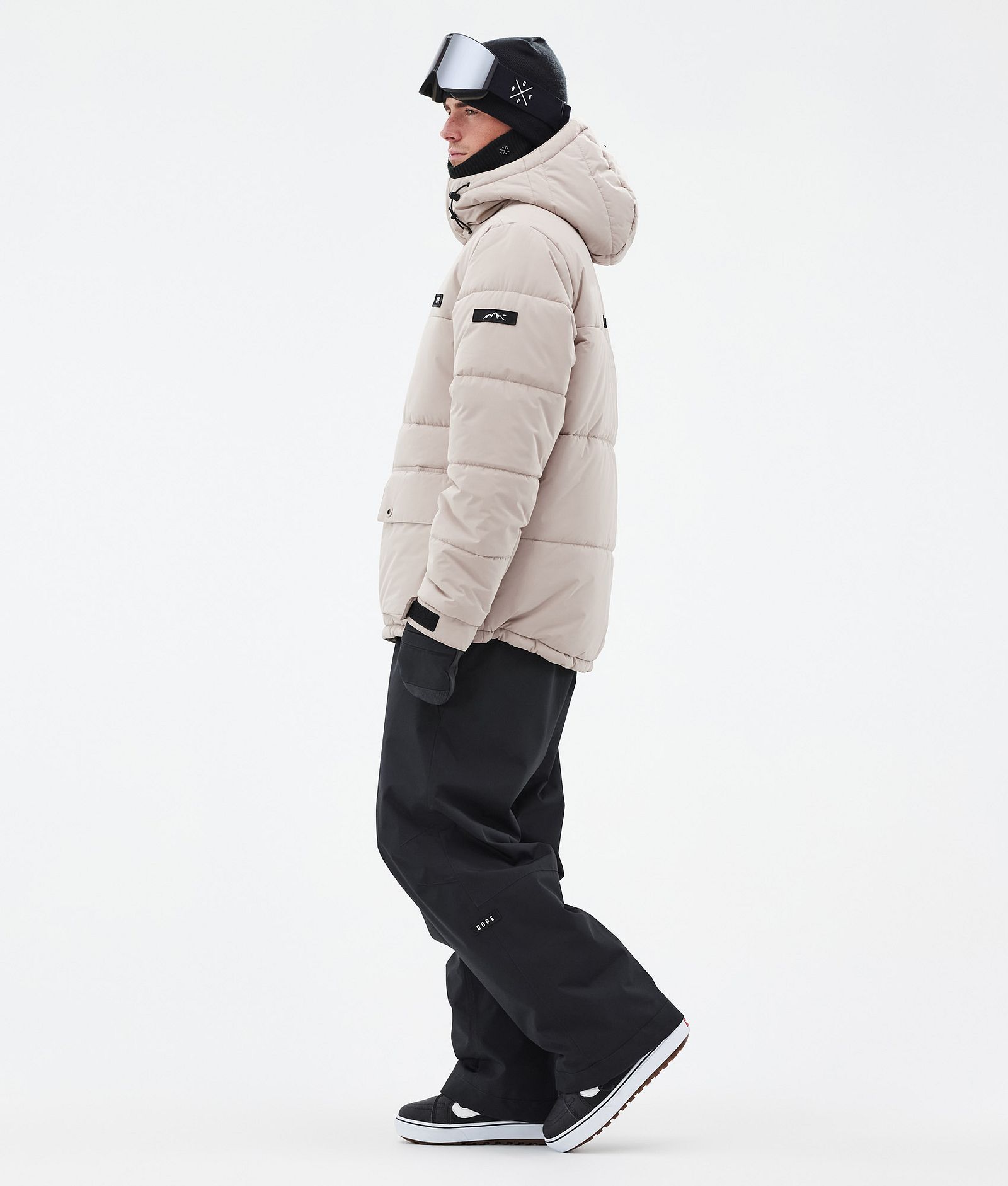 Dope Puffer Full Zip Snowboardjakke Herre Sand Renewed, Bilde 3 av 9