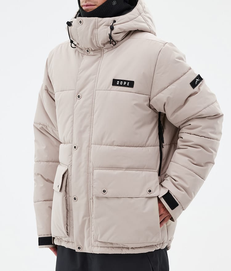 Dope Puffer Full Zip Snowboardjakke Herre Sand Renewed, Bilde 7 av 9