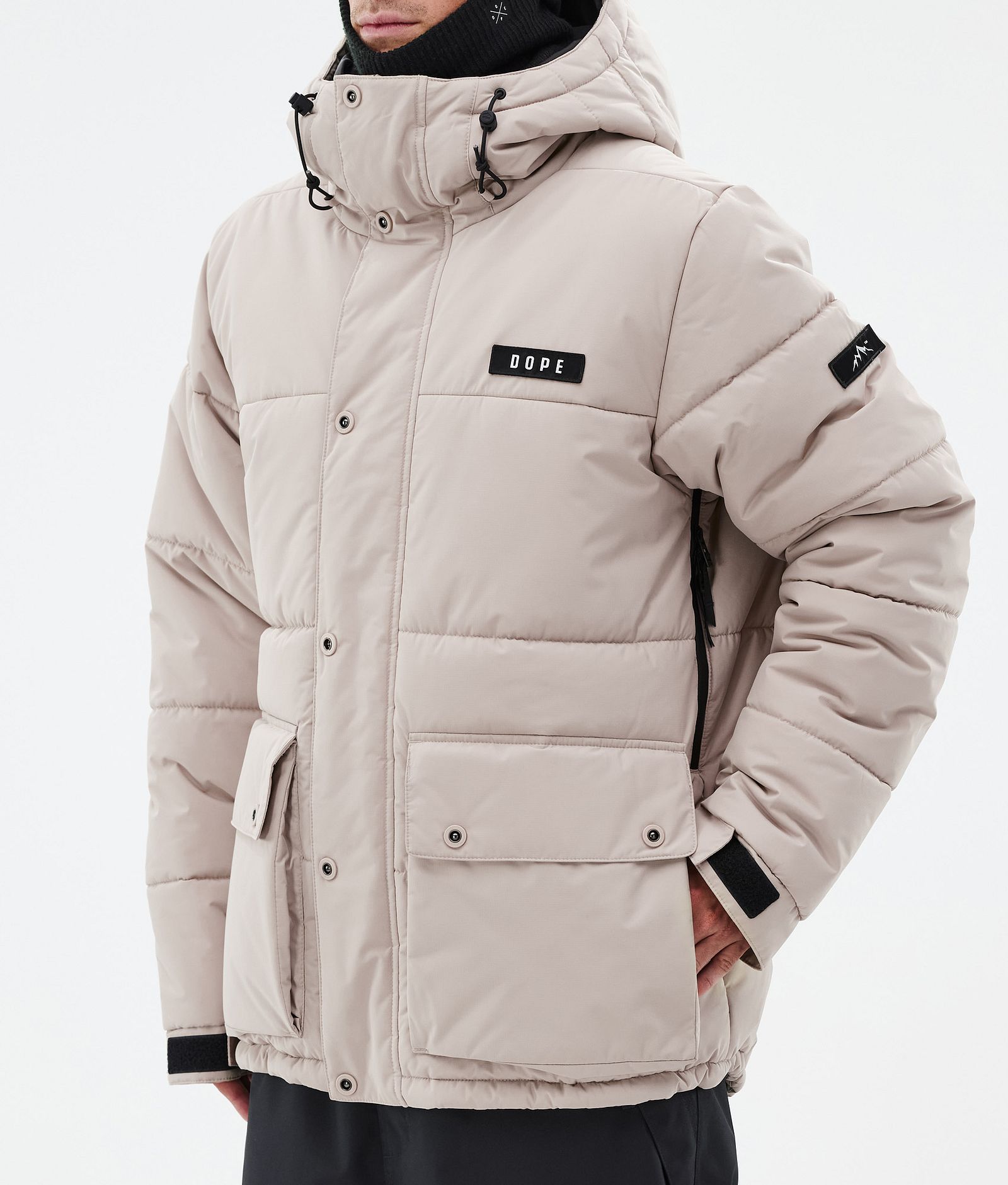 Dope Puffer Full Zip Snowboardjakke Herre Sand Renewed, Bilde 7 av 9