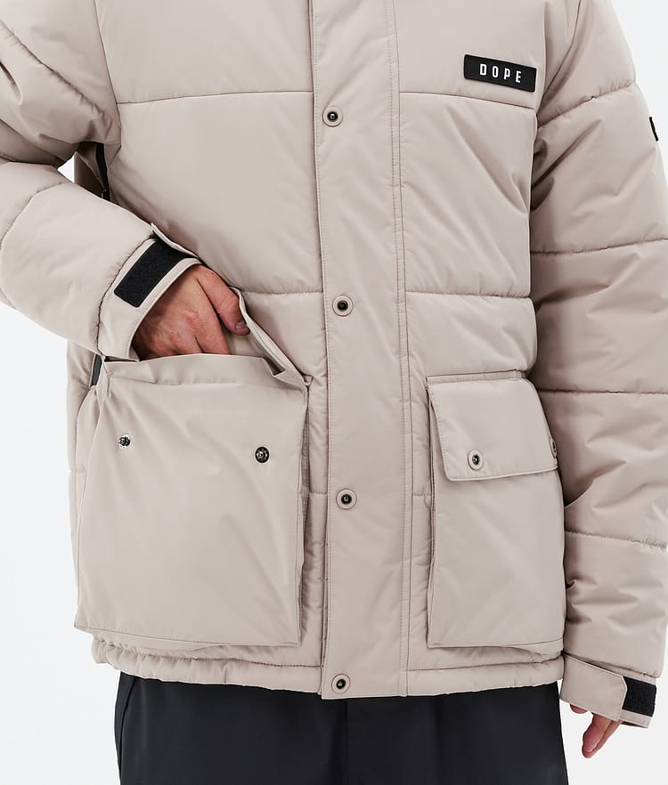 Dope Puffer Full Zip Snowboardjakke Herre Sand Renewed, Bilde 8 av 9