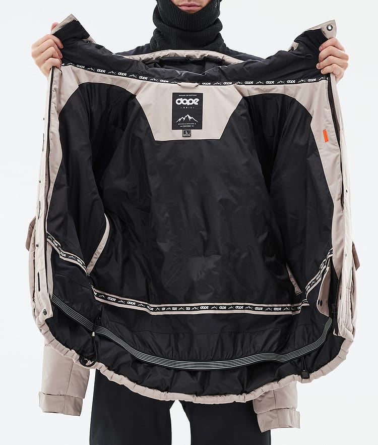 Dope Puffer Full Zip 24 Snowboardjakke Herre Sand Renewed, Bilde 9 av 9