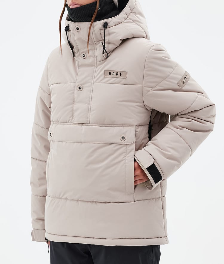 Dope Puffer W Snowboardjakke Dame Sand Renewed, Bilde 7 av 8