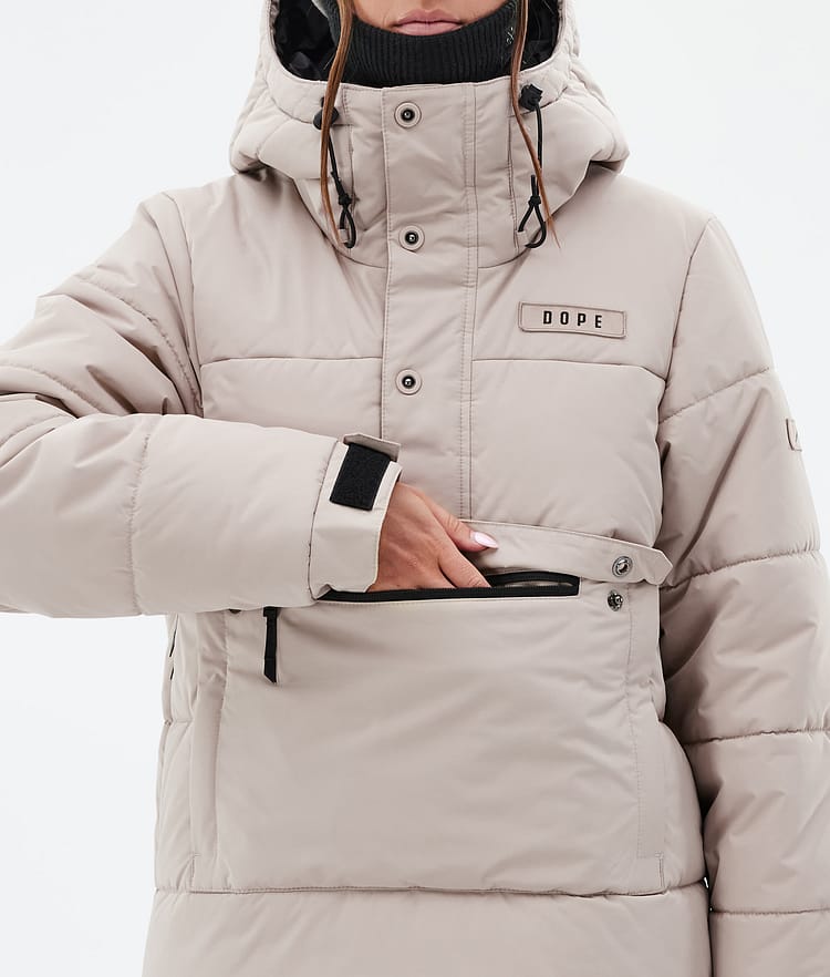 Dope Puffer W Snowboardjakke Dame Sand Renewed, Bilde 8 av 8