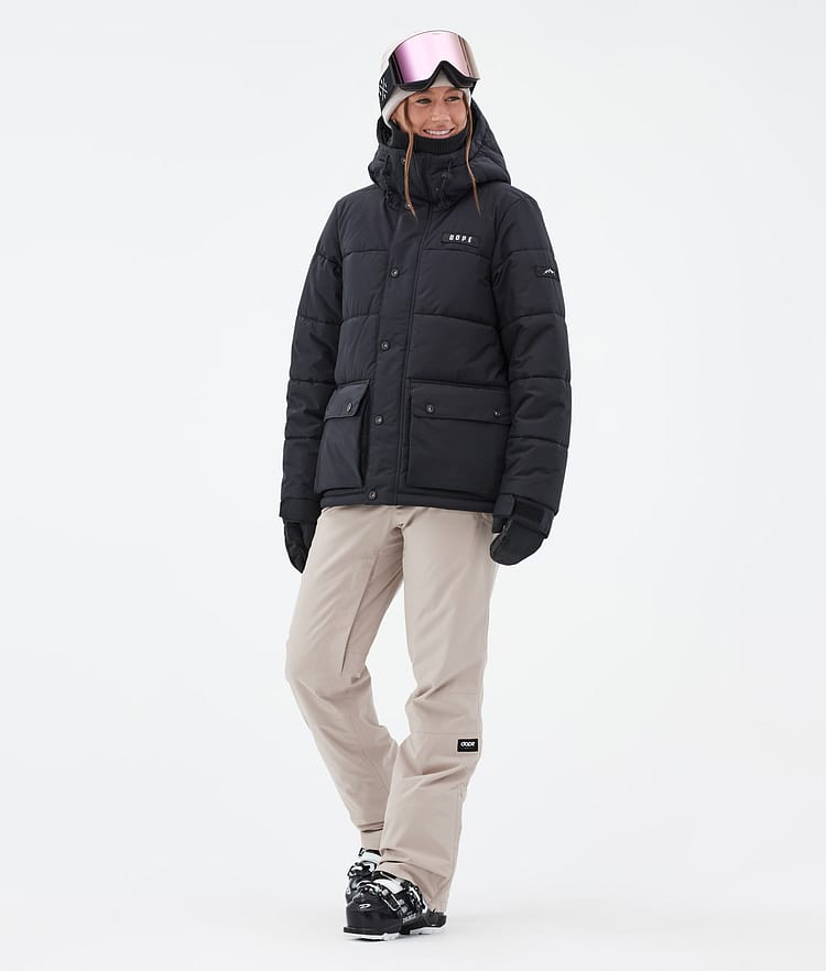 Dope Puffer W Full Zip 24 Skijakke Dame Black, Bilde 2 av 9