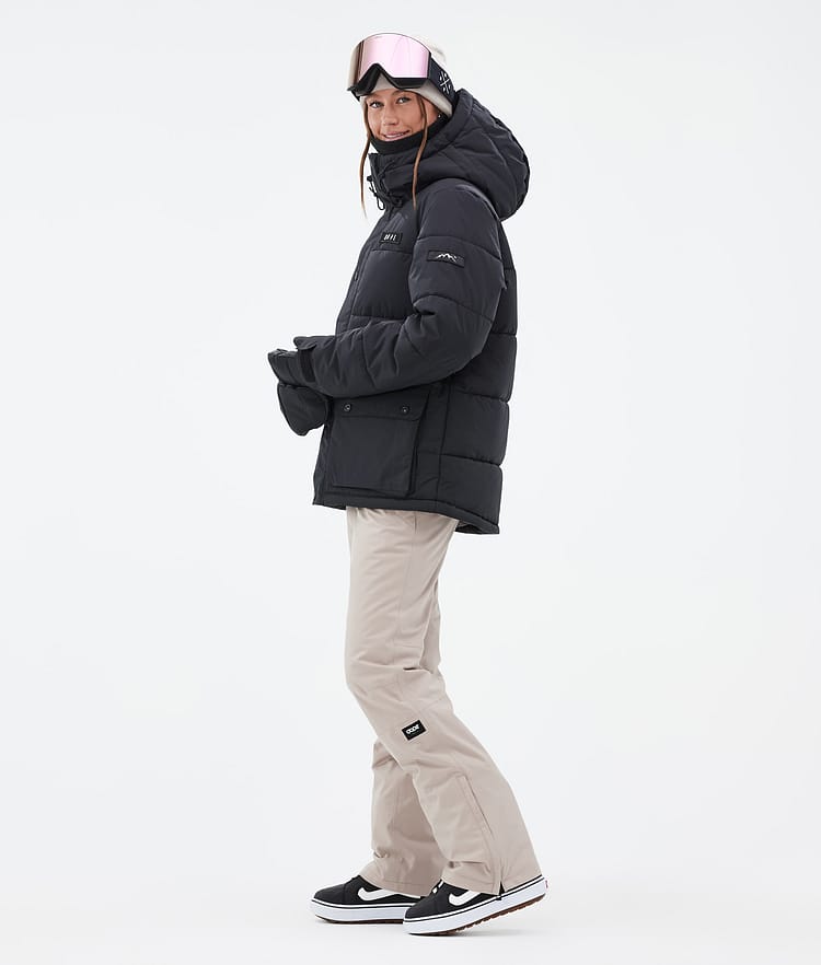 Dope Puffer W Full Zip 24 Snowboardjakke Dame Black Renewed, Bilde 3 av 9