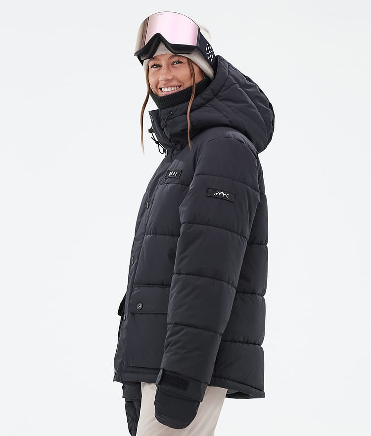 Dope Puffer W Full Zip 24 Snowboardjakke Dame Black Renewed, Bilde 5 av 9