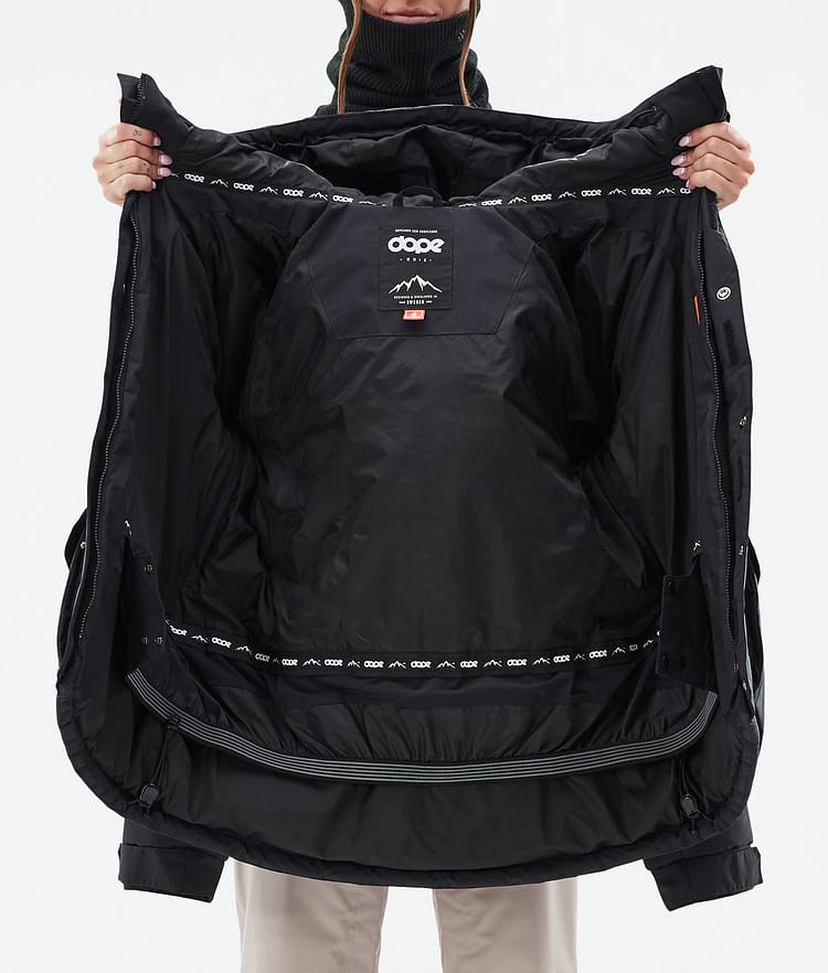 Dope Puffer W Full Zip 24 Snowboardjakke Dame Black Renewed, Bilde 9 av 9