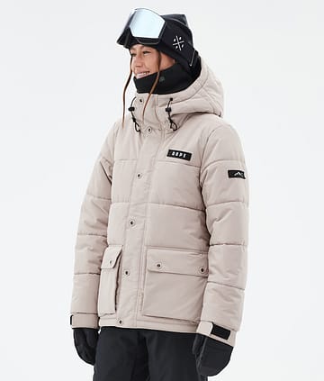 Dope Puffer W Full Zip 24 Snowboardjakke Sand