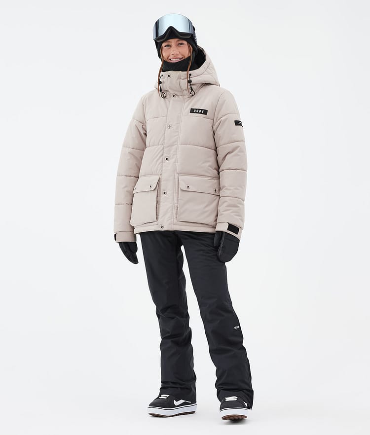 Dope Puffer W Full Zip 24 Snowboardjakke Dame Sand Renewed, Bilde 2 av 9