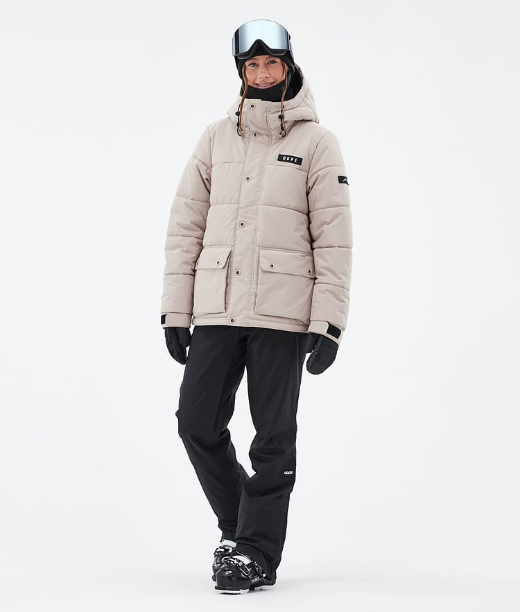 Dope Puffer W Full Zip 24 Skijakke Dame Sand, Bilde 2 av 9