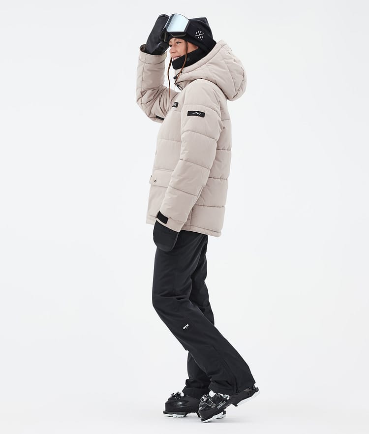 Dope Puffer W Full Zip 24 Skijakke Dame Sand, Bilde 3 av 9