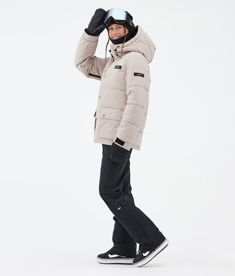 Dope Puffer W Full Zip 24 Snowboardjakke Dame Sand Renewed, Bilde 3 av 9