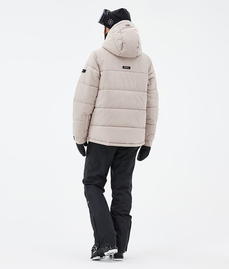 Dope Puffer W Full Zip 24 Skijakke Dame Sand, Bilde 4 av 9