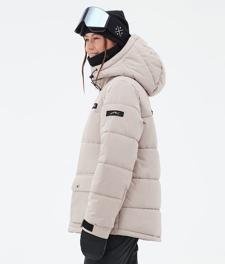 Dope Puffer W Full Zip 24 Snowboardjakke Dame Sand Renewed, Bilde 5 av 9
