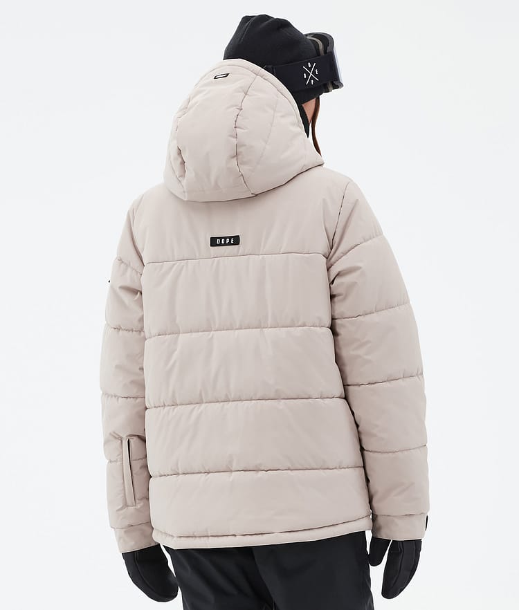 Dope Puffer W Full Zip 24 Snowboardjakke Dame Sand Renewed, Bilde 6 av 9