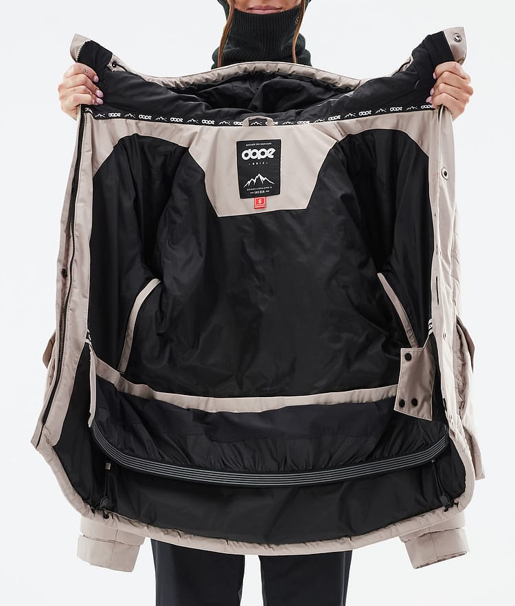 Dope Puffer W Full Zip 24 Snowboardjakke Dame Sand Renewed, Bilde 9 av 9