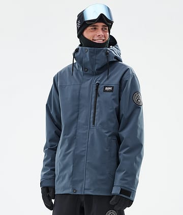Dope Blizzard Full Zip 24 Snowboardjakke Herre Metal Blue Renewed