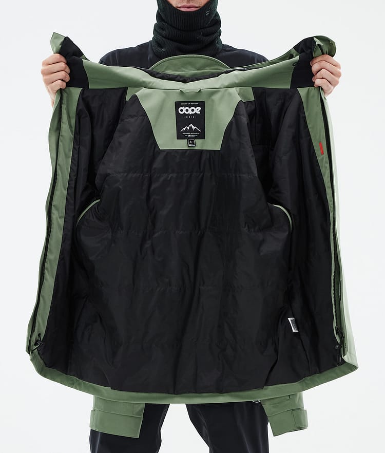 Dope Blizzard Full Zip 24 Snowboardjakke Herre Moss Green Renewed, Bilde 9 av 9