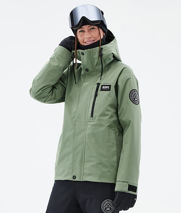 Dope Blizzard W Full Zip 24 Snowboardjakke Moss Green