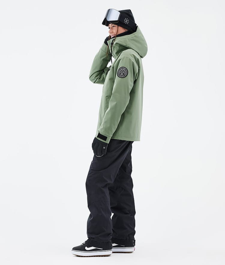 Dope Blizzard W Full Zip 24 Snowboardjakke Dame Moss Green, Bilde 3 av 9