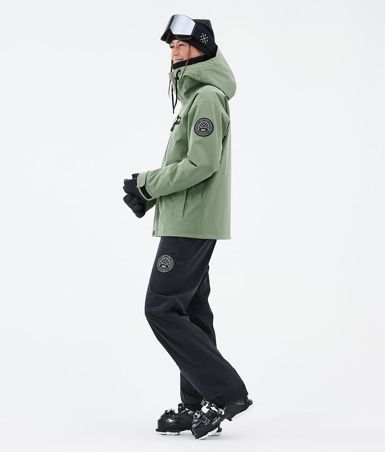 Dope Blizzard W Full Zip 24 Skijakke Dame Moss Green, Bilde 3 av 9