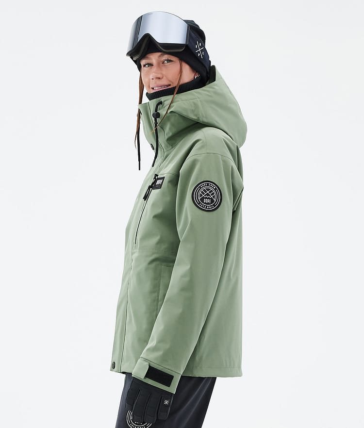 Dope Blizzard W Full Zip 24 Snowboardjakke Dame Moss Green, Bilde 5 av 9