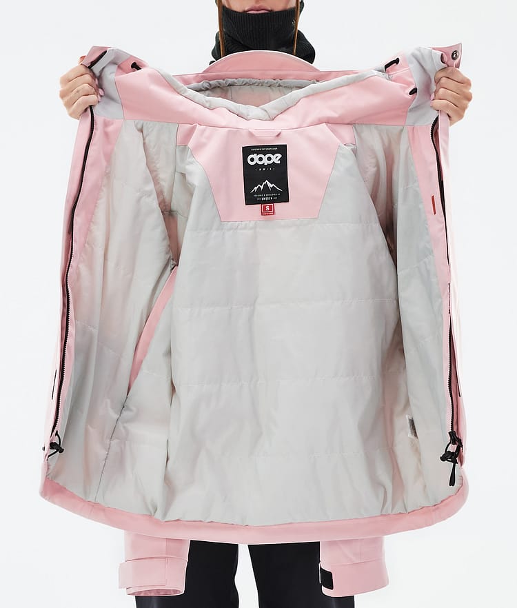 Dope Blizzard W Full Zip 24 Snowboardjakke Dame Soft Pink, Bilde 9 av 9
