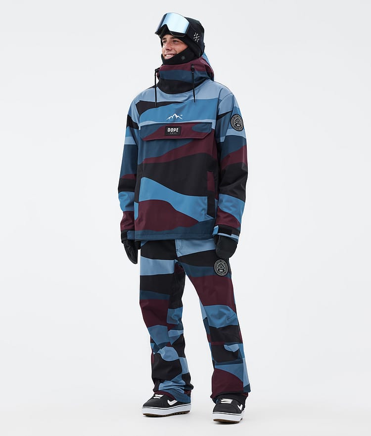 Dope Blizzard 2024 Snowboardbukse Herre Shards Burgundy Blue, Bilde 2 av 5