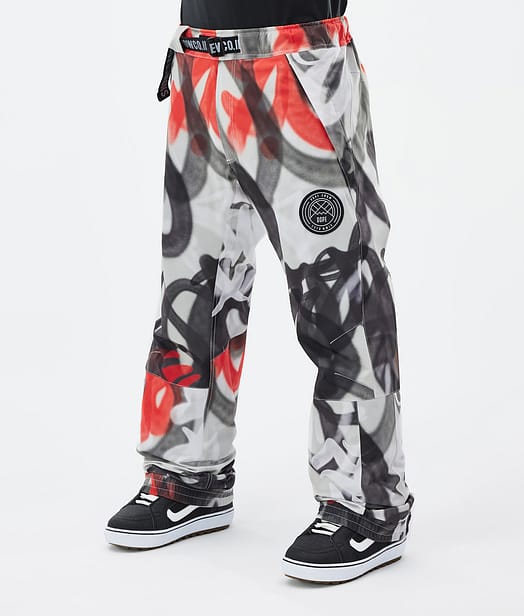 Dope Blizzard 2024 Snowboardbukse Herre Spray Black Red