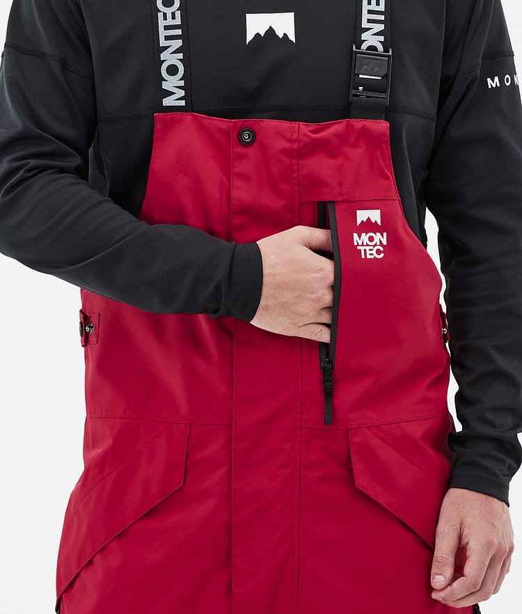 Montec Fawk Snowboardbukse Herre Deep Red/Black Renewed, Bilde 6 av 7