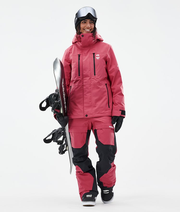 Montec Fawk W Snowboardjakke Dame Light Red Renewed, Bilde 2 av 9