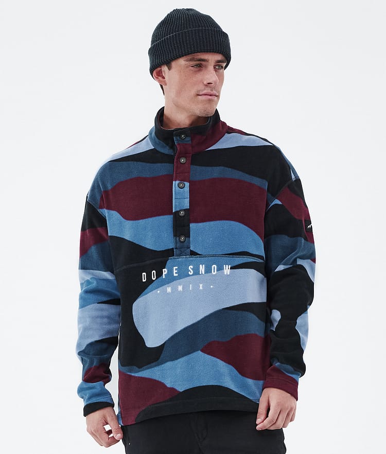 Dope Comfy Fleecegenser Herre Shards Burgundy Blue Renewed, Bilde 1 av 6