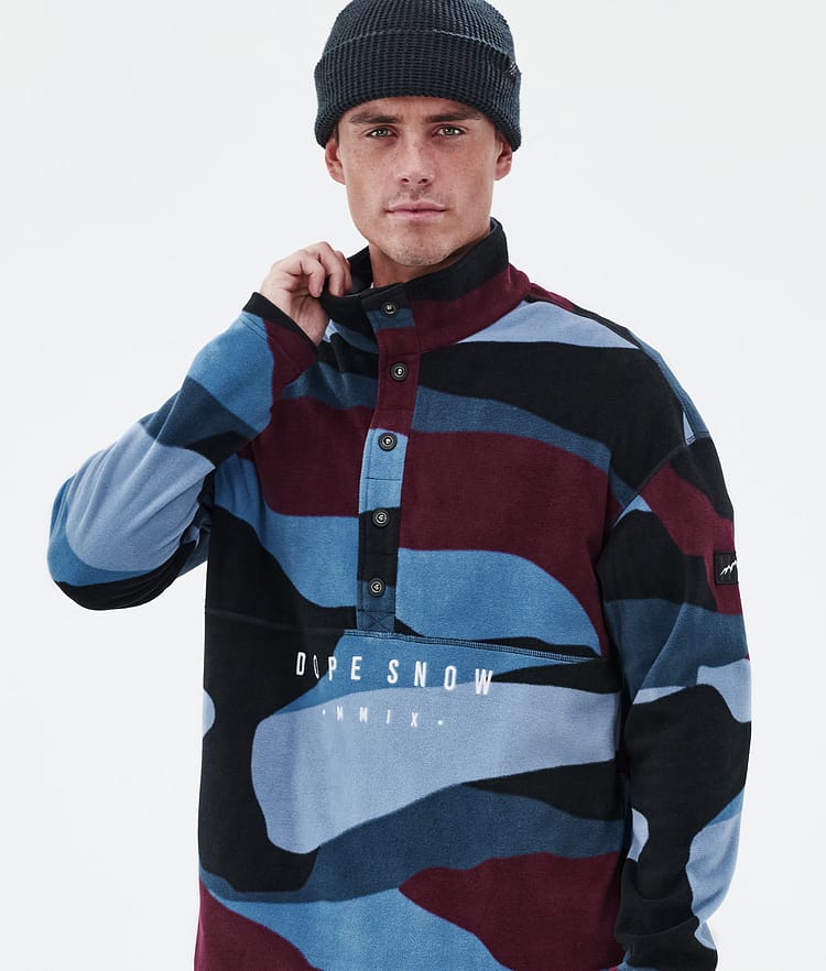 Dope Comfy Fleecegenser Herre Shards Burgundy Blue Renewed, Bilde 2 av 6