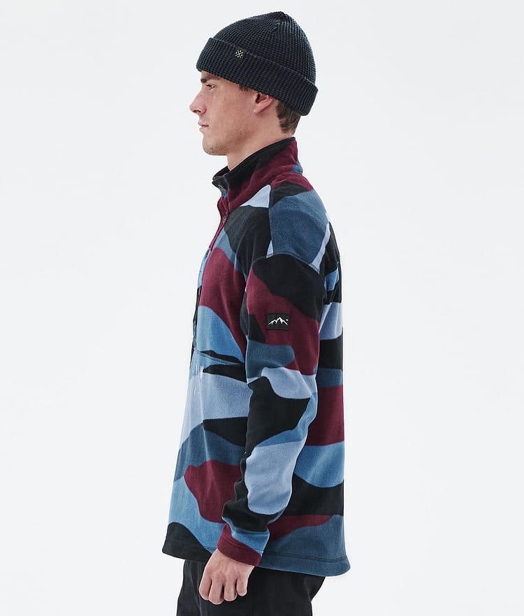 Dope Comfy Fleecegenser Herre Shards Burgundy Blue Renewed, Bilde 5 av 6