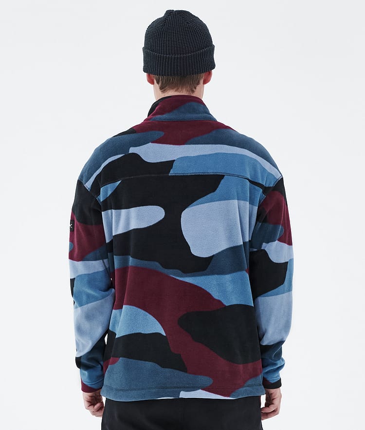 Dope Comfy Fleecegenser Herre Shards Burgundy Blue Renewed, Bilde 6 av 6