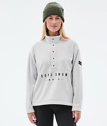 Dope Comfy W Fleecegenser Dame Light Grey