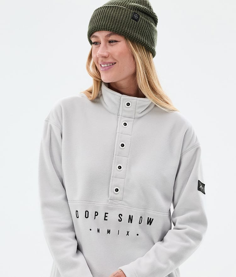 Dope Comfy W Fleecegenser Dame Light Grey, Bilde 2 av 6