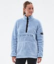 Dope Pile W Fleecegenser Dame Light Blue